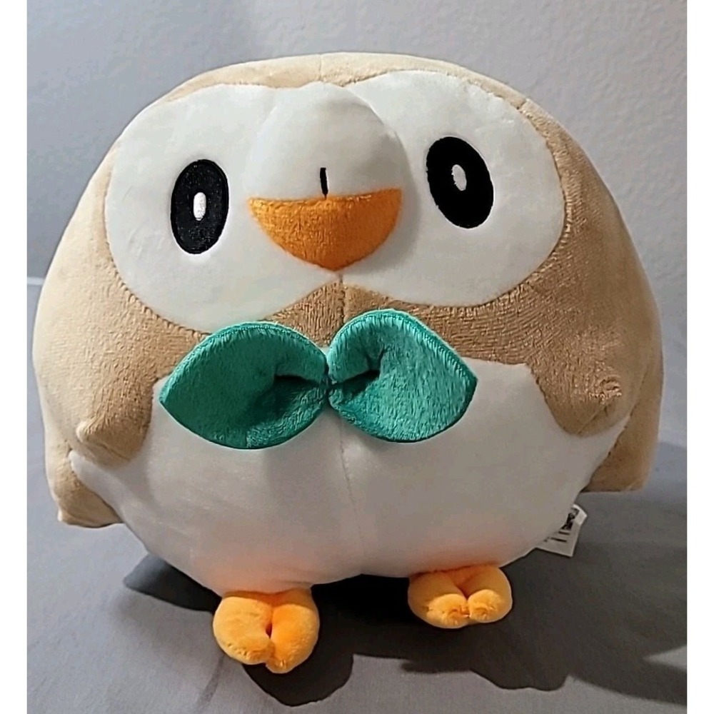 Pokemon Sun and Moon Rowlet Stuffed Plush Animal 2017  8"
